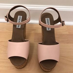 Blush pink wedges